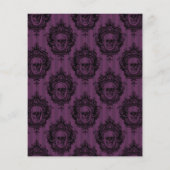  Paarse eigenaar Gothic Wedding Invitation Flyer (Achterkant)