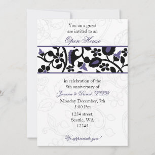 paarse Elegant Corporate Party Invitation Kaart