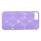 Paarse Elegant Damask Case-Mate iPhone Case (Achterkant (Horizontaal))