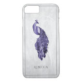 Paarse Elegant Peacock - Gepersonaliseerd Case-Mate iPhone Case (Achterkant)