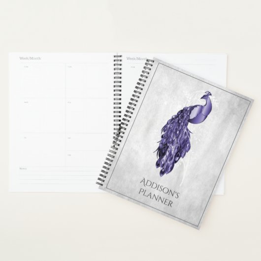 Paarse Elegant Peacock Planner (Display)