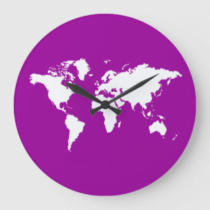 Paarse Elegant World Grote Klok
