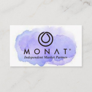 Paarse elegantie voor MONAT-marktpartners Visitekaartje