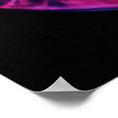 Paarse elektriciteit Eminderen van een plasmalamp Poster (Hoek)