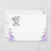 Paarse Elephant Dank je Rozen Girl (Achterkant)