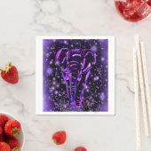 Paarse Elephant Napkins Servet (Insitu)