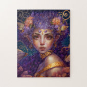Paarse Elf Fairy Fantasy Art Legpuzzel (Verticaal)