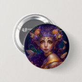 Paarse Elf Fairy Fantasy Art Ronde Button 5,7 Cm (Voorkant /achterkant)