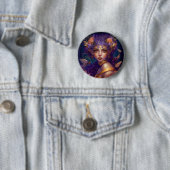 Paarse Elf Fairy Fantasy Art Ronde Button 5,7 Cm (In situ)