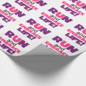 Paarse Embrace Life Roze Cadeaupapier (Hoek)