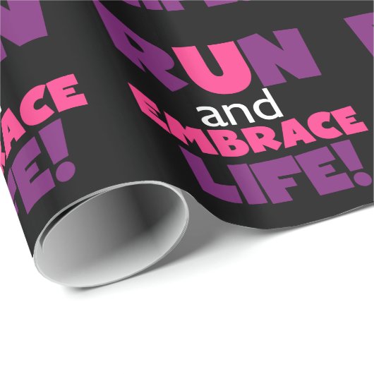 Paarse Embrace Life Roze Cadeaupapier (Rol Hoek)