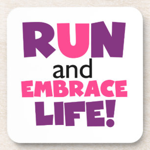 Paarse Embrace Life Roze Drankjes Onderzetter