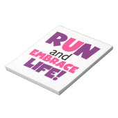 Paarse Embrace Life Roze Notitieblok (Gedraaid)