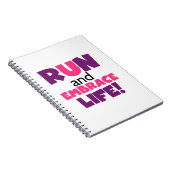 Paarse Embrace Life Roze Notitieboek (Rechterzijde)