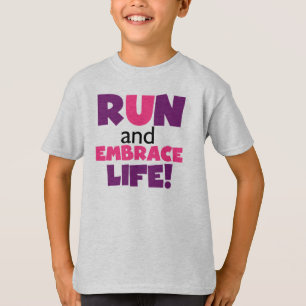 Paarse Embrace Life Roze T-shirt