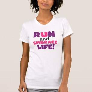 Paarse Embrace Life Roze T-shirt