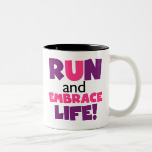 Paarse Embrace Life Roze Tweekleurige Koffiemok