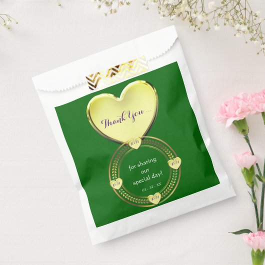 Paarse Emerald Groen Goud Bruiloft Feest Evenement Bedankzakje (Gezegeld)