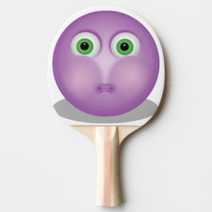 Paarse Emoji - Funny Face Tafeltennisbatje
