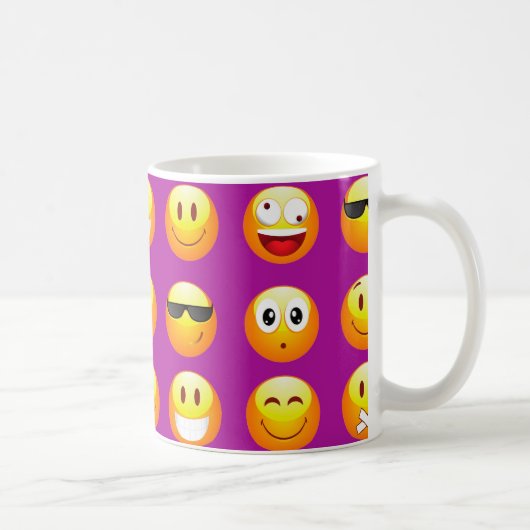 paarse emojis koffiemok (Rechts)