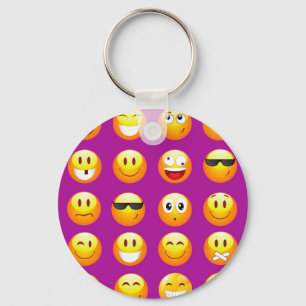 paarse emojis sleutelhanger