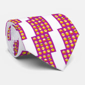 paarse emojis stropdas (Opgerold)