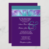 PAARSE en AQUA DAHLIA Bruiloft Collectie 001 Kaart (Voorkant / Achterkant)