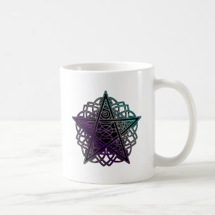 Paarse en aqua-intricate pentakel koffiemok