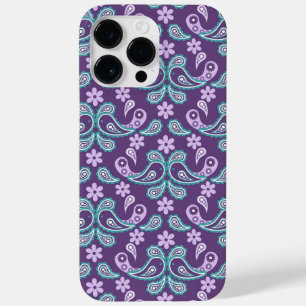 PAARSE EN AQUA PAISLEY PATTERNS Case-Mate iPhone 14 PRO MAX HOESJE
