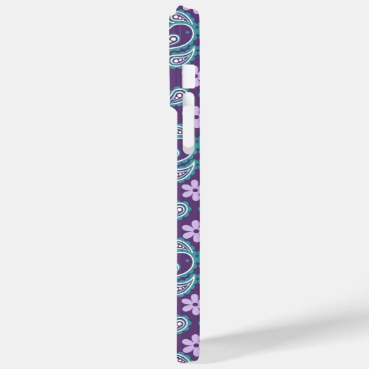 PAARSE EN AQUA PAISLEY PATTERNS Case-Mate iPhone CASE (Achterkant / Links)