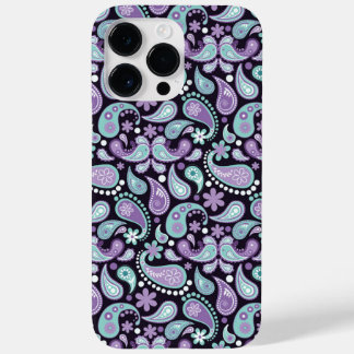 PAARSE EN AQUA PAISLEY PATTERNS Case-Mate iPhone 14 PRO MAX HOESJE