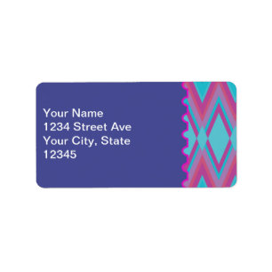 Paarse en Aqua Tribal Etiket