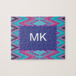 Paarse en Aqua Tribal Legpuzzel