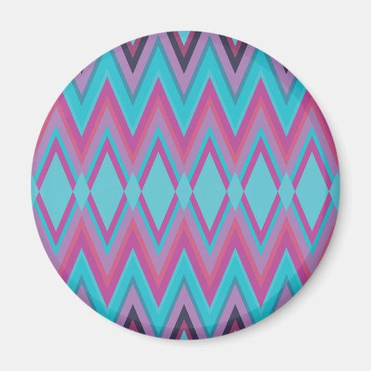 Paarse en Aqua Tribal Magneet (Voorkant)