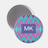 Paarse en Aqua Tribal Magneet (Voorkant / Achterkant)