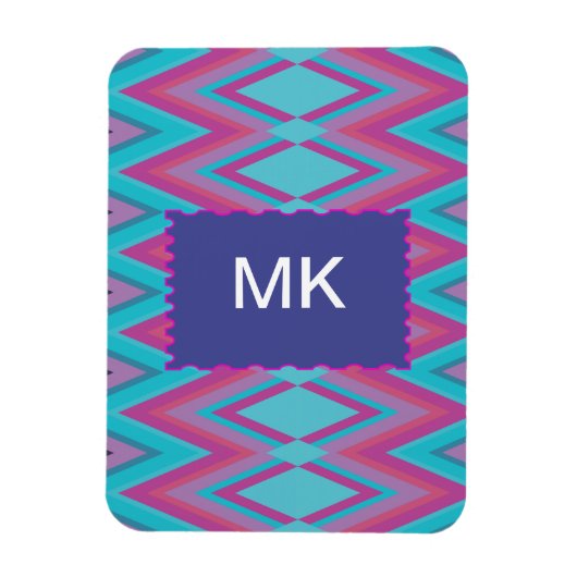 Paarse en Aqua Tribal Magneet (Verticaal)