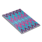Paarse en Aqua Tribal Notitieboek (Rechterzijde)