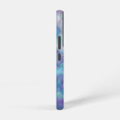 Paarse en blauwe Abstracte Faux Marble Samsung Galaxy Hoesje (Rechterkant)