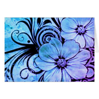 Paarse en blauwe bloemen
