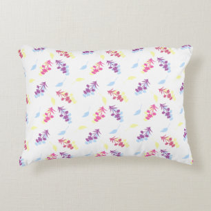 Paarse en Blauwe Bloemen Naadloos Patroon – Elegan Accent Kussen