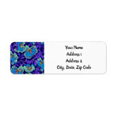 Paarse en blauwe bloemen William Morris Etiket (Voorkant)