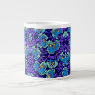Paarse en blauwe bloemen William Morris Extra Grote Beker