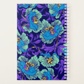 Paarse en blauwe bloemen William Morris Planner (Achterkant)