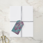 Paarse en Blauwe Chinoiserie Patroon Prijs Label o Cadeaulabel (Met Touw)