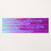 Paarse en blauwe digitale Abstracte kunst Yogamat (Achterkant (horizontaal))