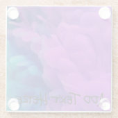 Paarse en blauwe digitale rook glazen onderzetter (Achterkant)