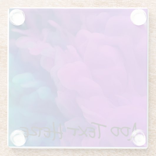 Paarse en blauwe digitale rook glazen onderzetter (Achterkant)