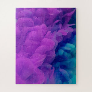 Paarse en blauwe digitale rook legpuzzel