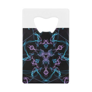 Paarse en blauwe driehoek Mandala Kredietkaart Flessenopener
