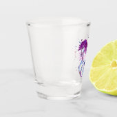 Paarse en blauwe eenduidige shot glas (Links)